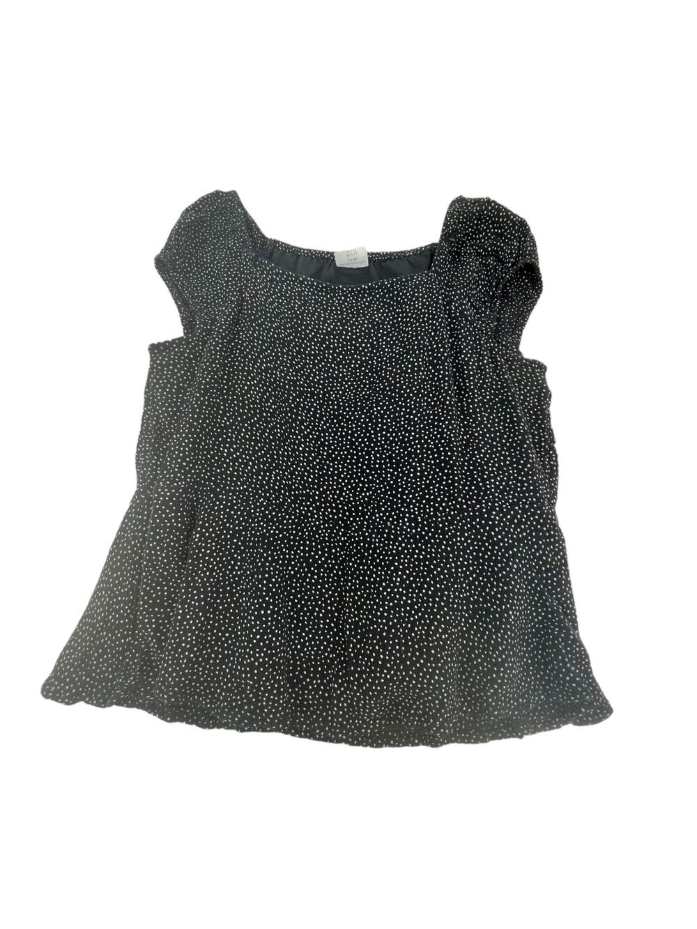 Abercrombie & Fitch Kids Girls Black White Polka Dot Top Youth Size 11/12
